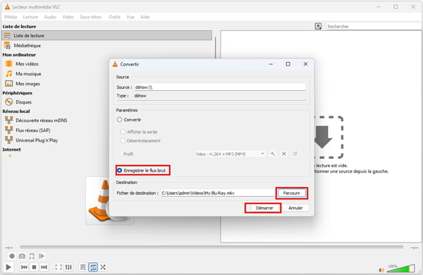 Définir le dossier de sortie