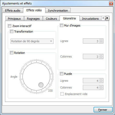 Faire rotation de la vidéo MP4