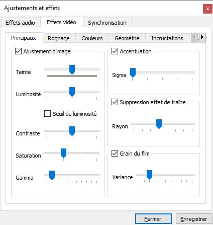 Effets vidéo