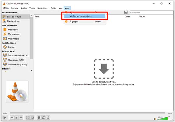 Mettre VLC à jour