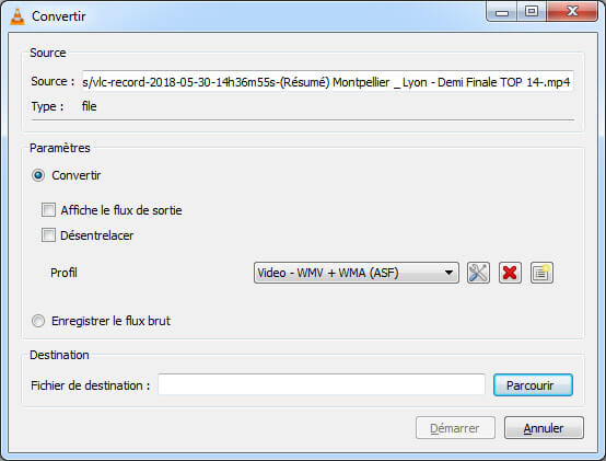 Convertir MP4 en WMV avec VLC