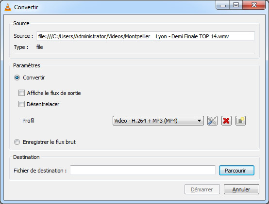 Convertir WMV en MP4 avec VLC