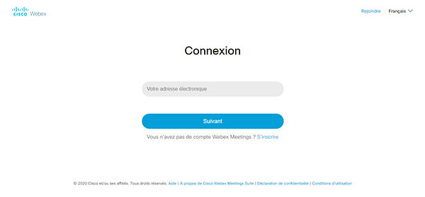 Se connecter à WebEx