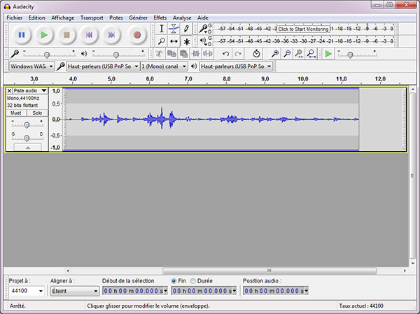 Enregistrer le streaming audio Audacity