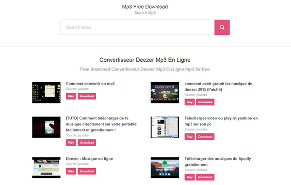 Convertisseur Deezer MP3 en ligne