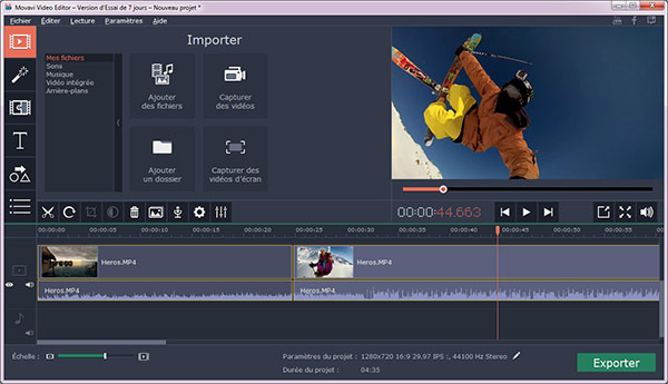 Couper une vidéo avec Movavi Video Editor